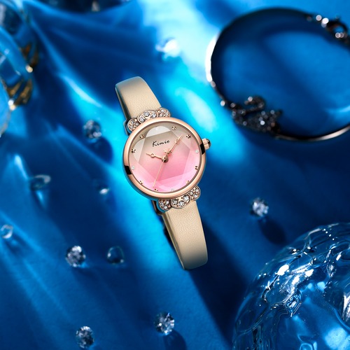 【アウトレット】Kimio AF-Z1008 Crown(Pink Orange)　腕時計　レディース