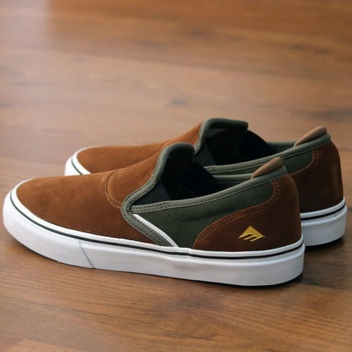 EMERICA G6 SLIP-ON ブラウン スエード