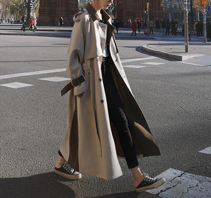 アウター 上着 コート トレンチコート ロングコート Aライン オーバー