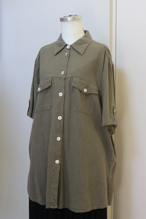 90s Euro linen safari shirt