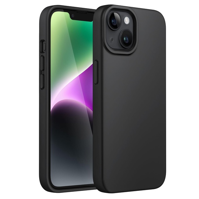JETech iPhone 14用 シリコンケース (ブラック)
