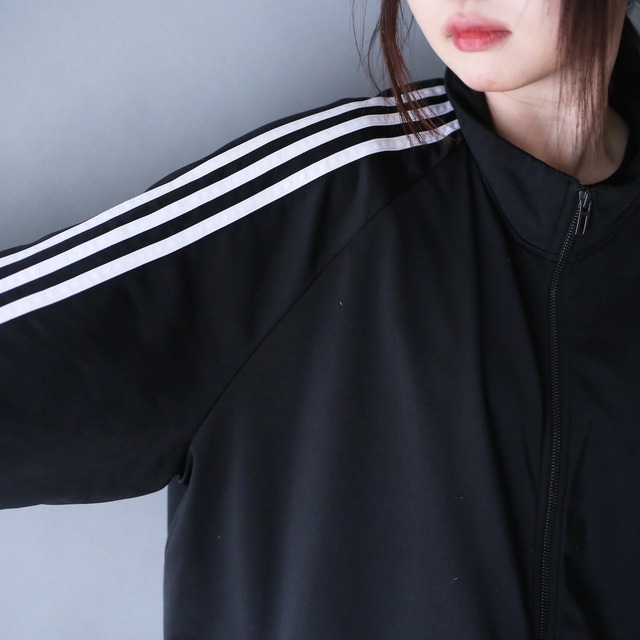 "adidas" black×white good coloring XXL over silhouette track jacket