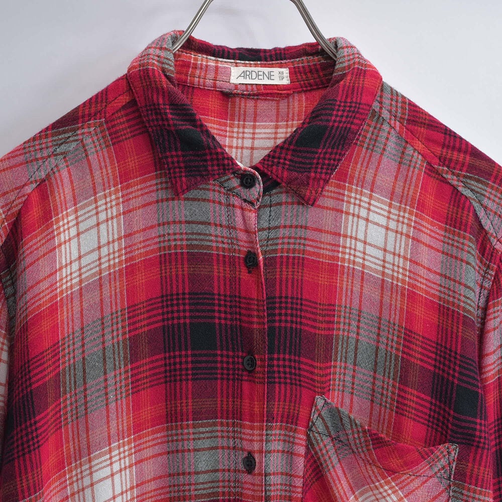 00s~ ARDENE オンブレ調 チェック レーヨンシャツ シャドー 00s~ ARDENE オンブレ調 チェック レーヨンシャツ シャドー