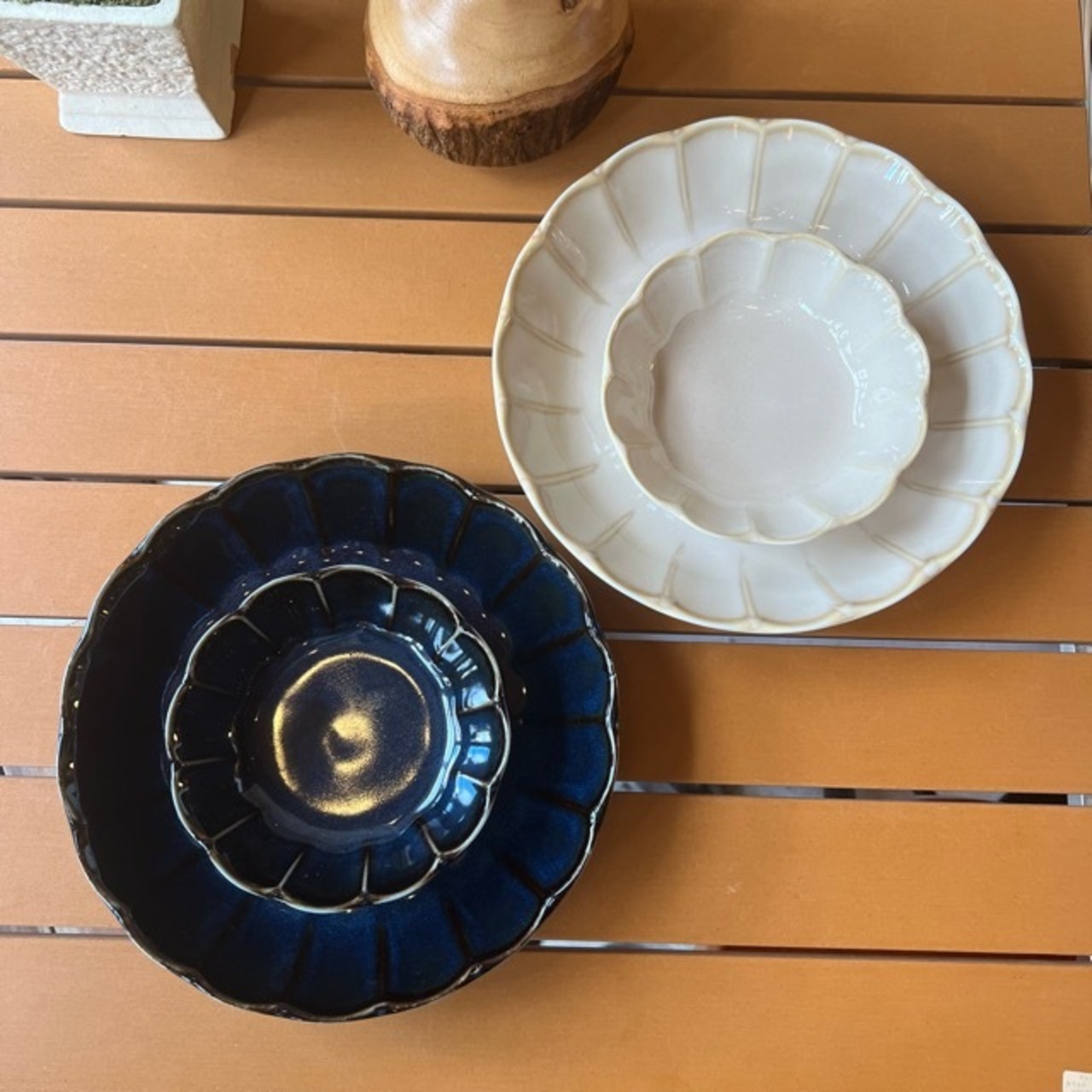 Vintage深皿　Navy　美濃焼　ネイビー　ケーキ皿　ボウル　パスタ皿　深皿　和食器　陶器　織部