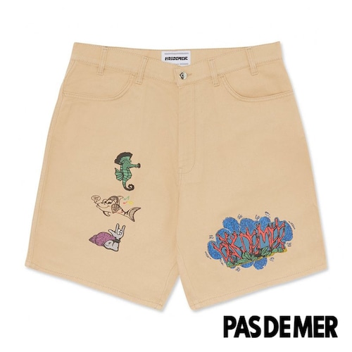 【PAS DE MER/パドゥメ】SOUNDSYSTEM SHORTS ショートパンツ / NATURAL ホワイト