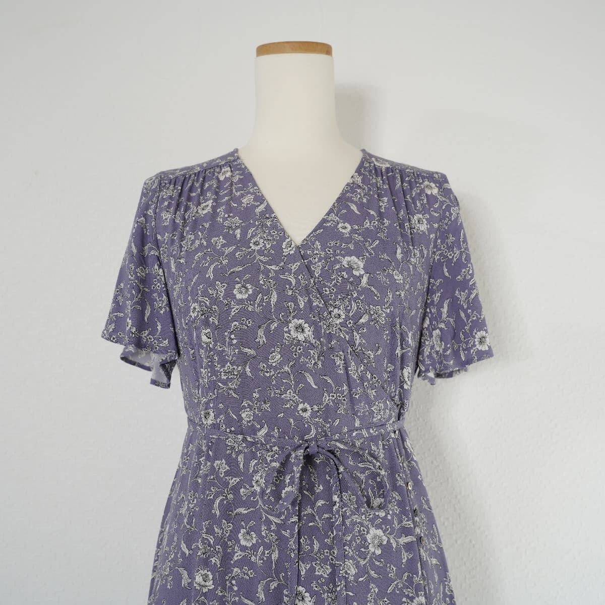 FRAY I.D フレイアイディー フレアスリーブプリントワンピース FRAY  