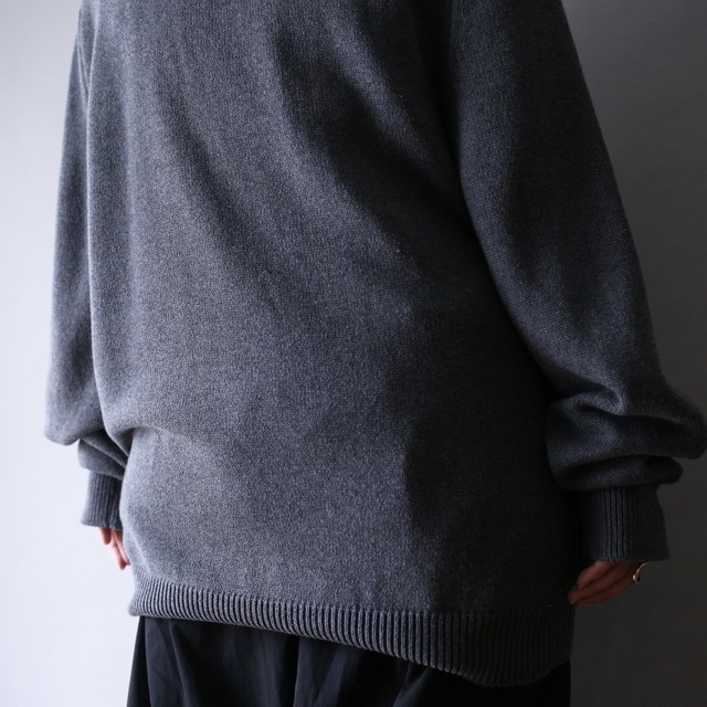 "AMERICAN EAGLE" 虎 design over silhouette cotton sweater