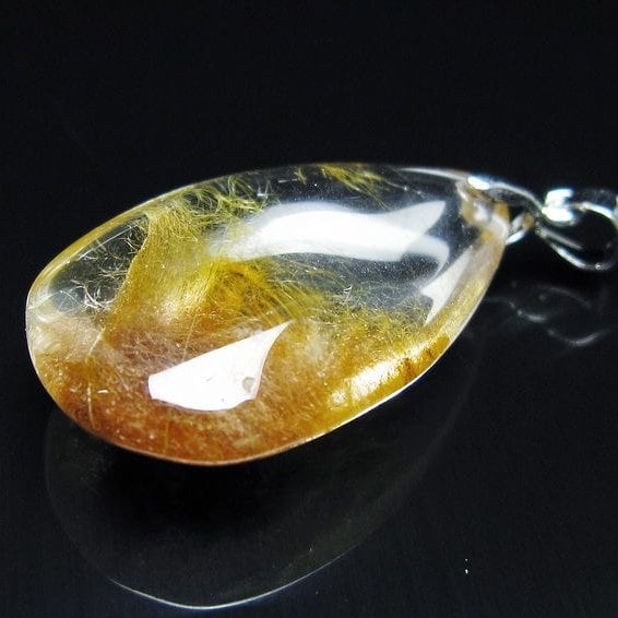 ルチルクォーツ ペンダント 一点物 メール便可 [M便 1/20] 112-13088