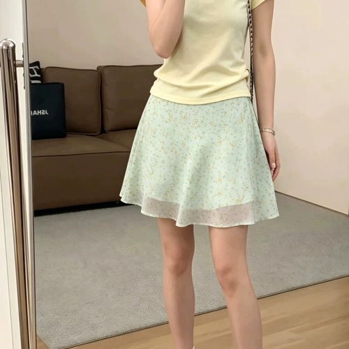 フラワーシフォンフレアミニワンピ ・78051