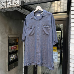 OPEN COLLARED LINEN SHIRT