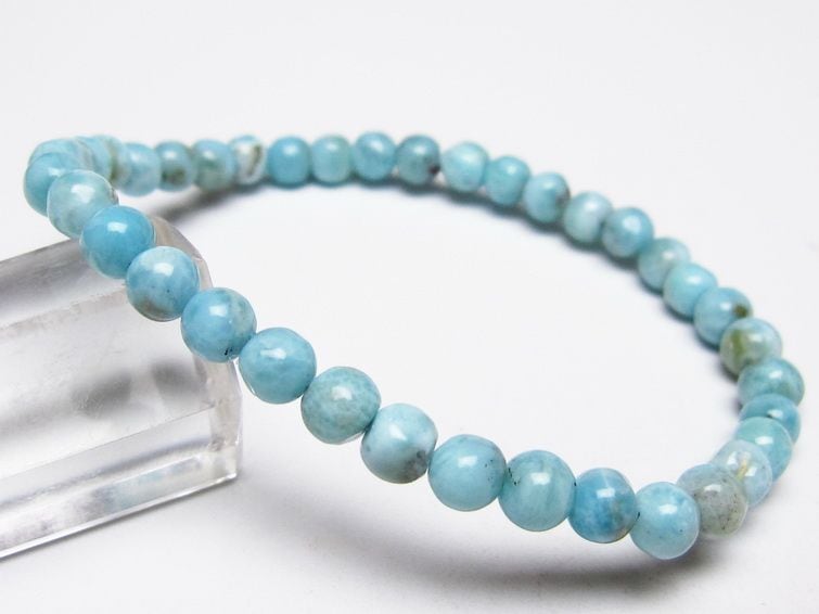 ラリマー ブレスレット 5mm メール便可 一点物 111-50847 | 天然石