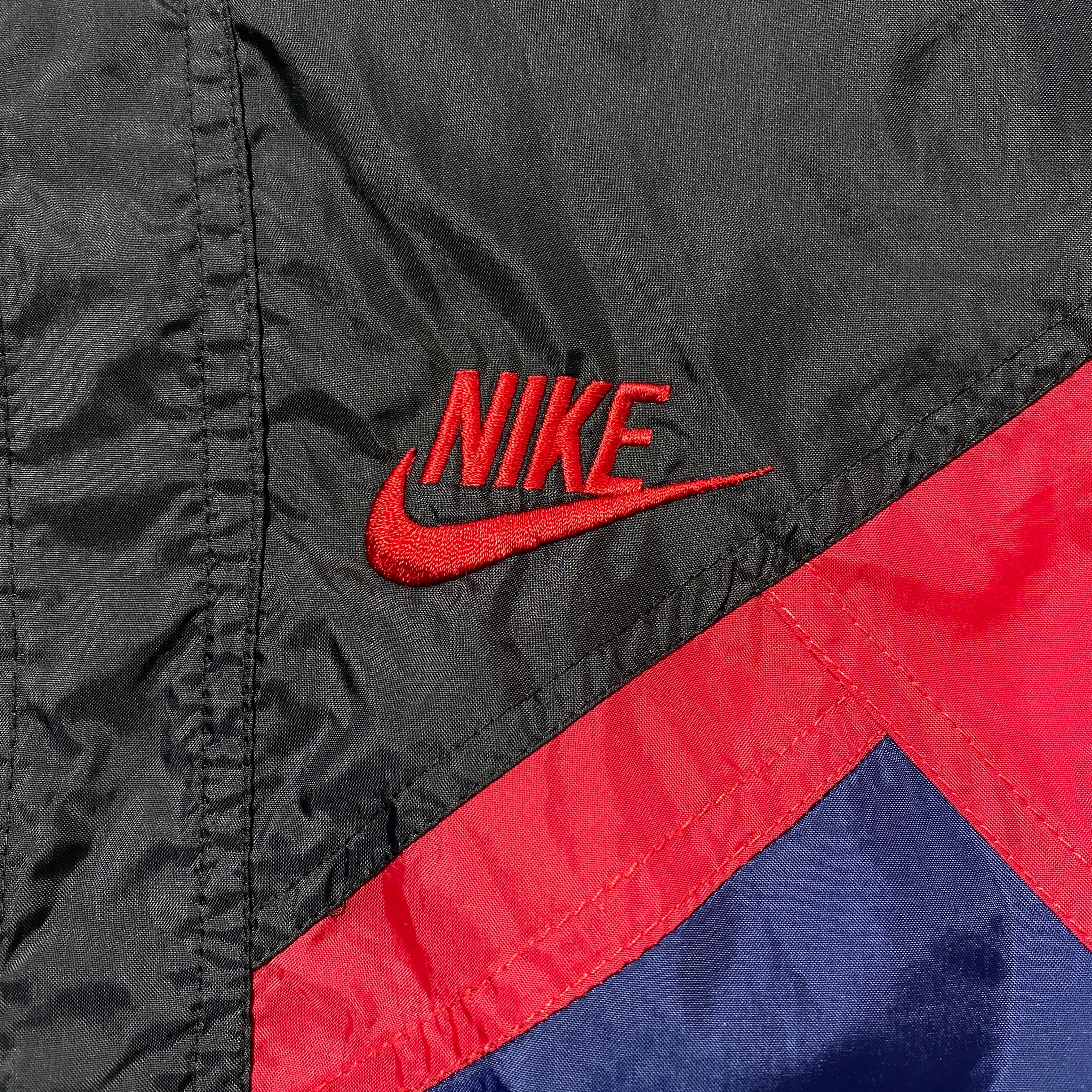 90's NIKE ナイキ スウォッシュ 刺繍ロゴ クレイジーパターン ナイロン