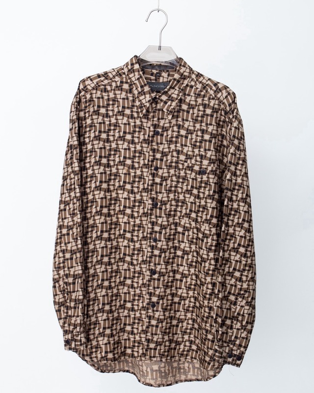 all over pattern silk shirt