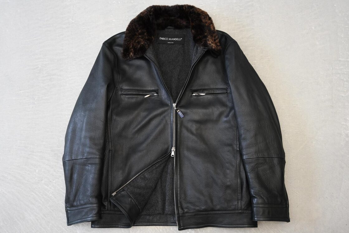 ENRICO MANDELLI Leather Blouson | Pay ID