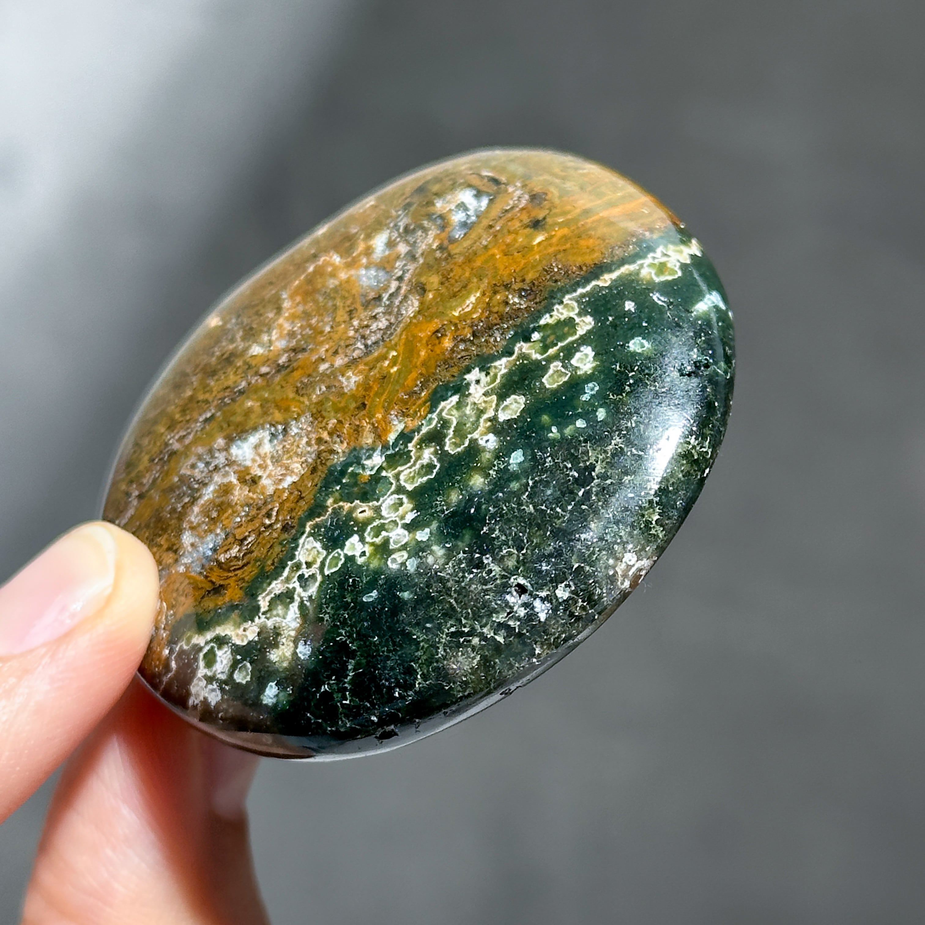 オーシャンジャスパー パームストーン33◇ Ocean Jasper ◇天然石