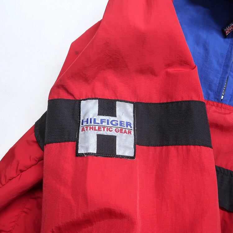 古着 90年代 TOMMY トミー ヒルフィガー ナイロン アノラックパーカー