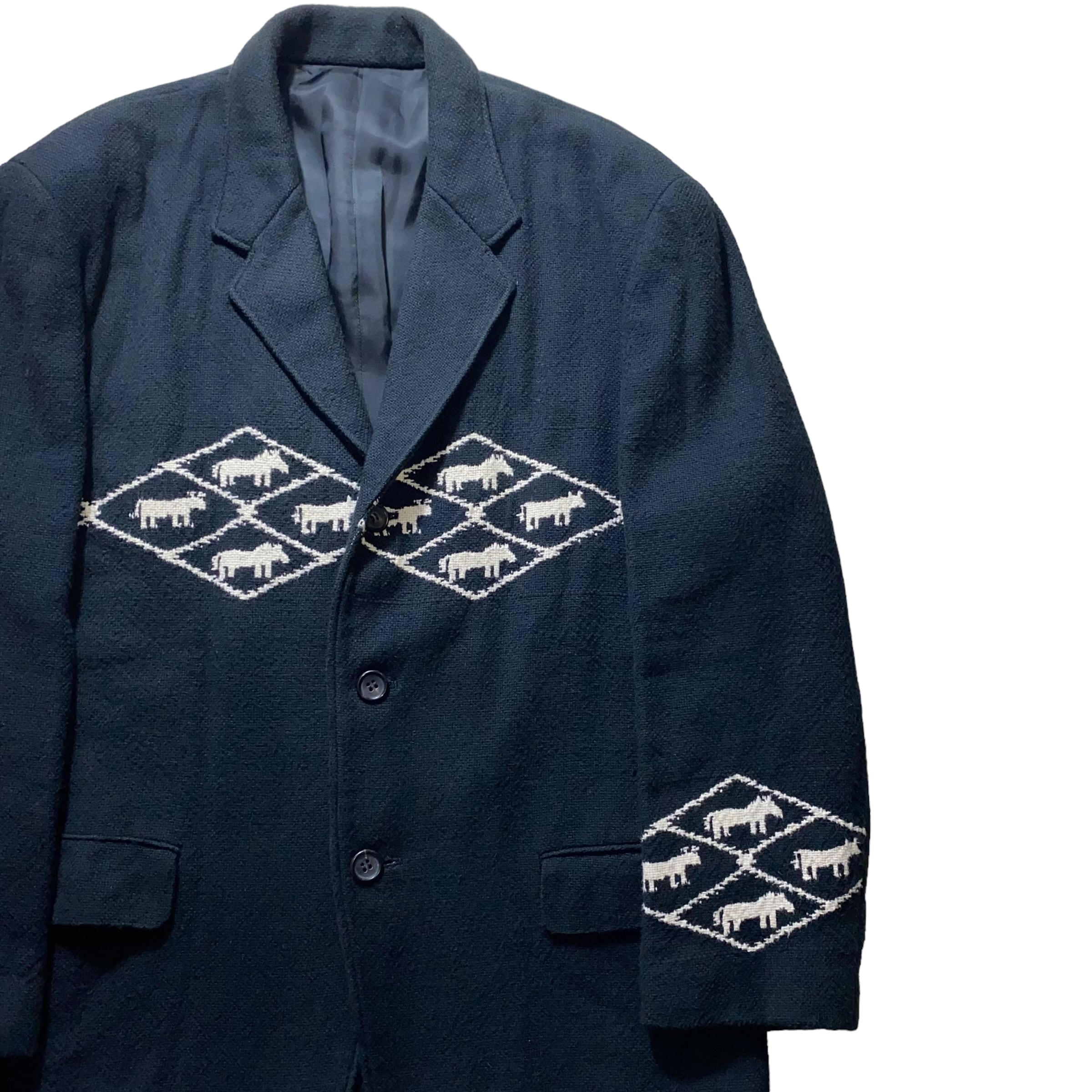 LQ MEN by WORK'S & FRIENDS (YOHJI YAMAMOTO) rug jacket | NOIR ONLINE