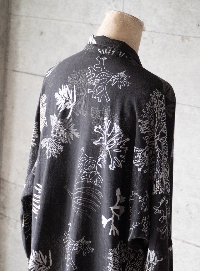 "富み子" 1990s Marine botanical print shirt