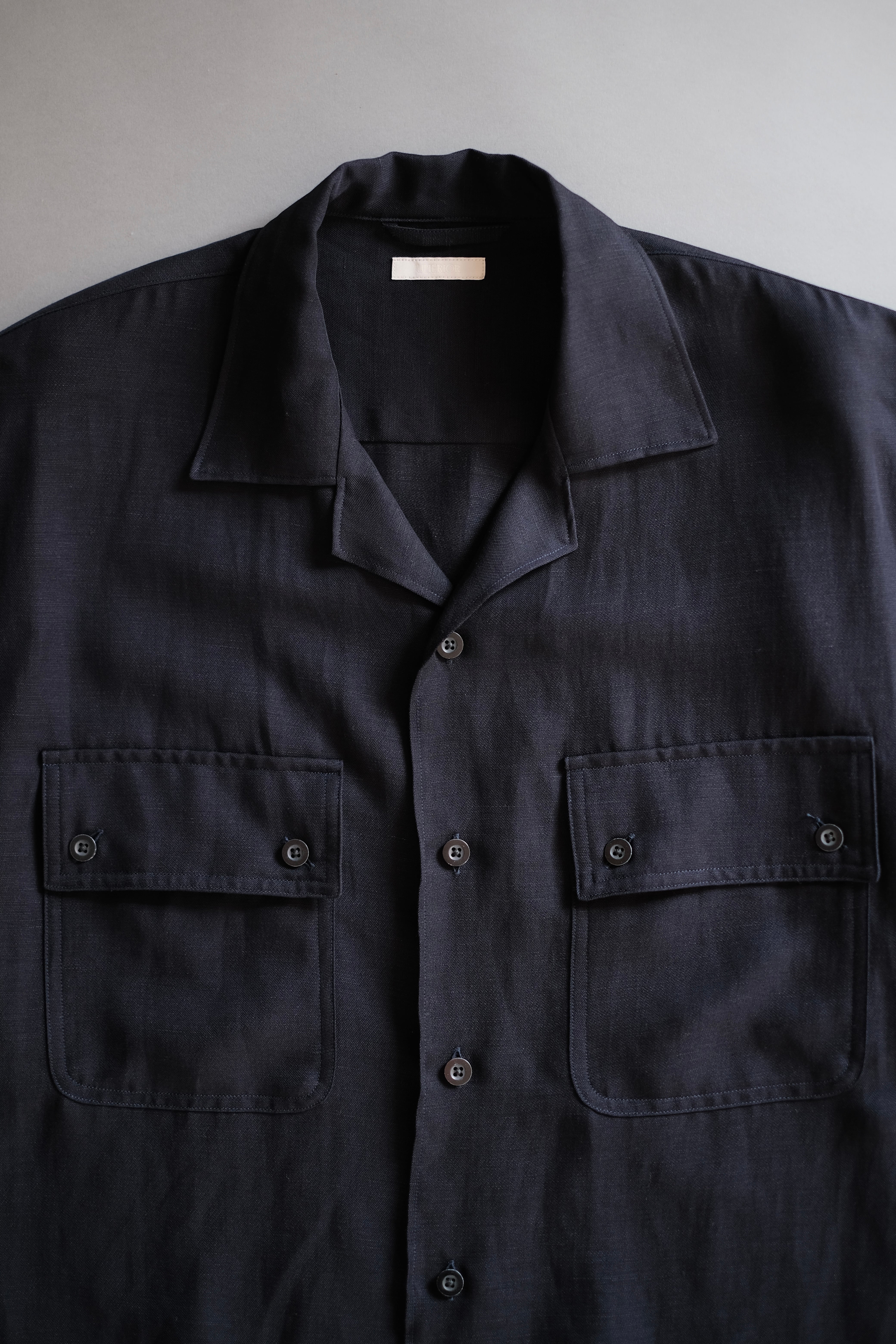 ULTERIOR / TA/R/L TWILL OPEN COLLAR SHIRT | LIVING