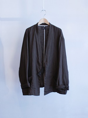 Garage.U.W GERMENT DYE HERRING BONE LINEN SNC JACKET