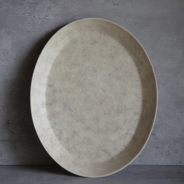 オーバルプレート(麦藁化粧）