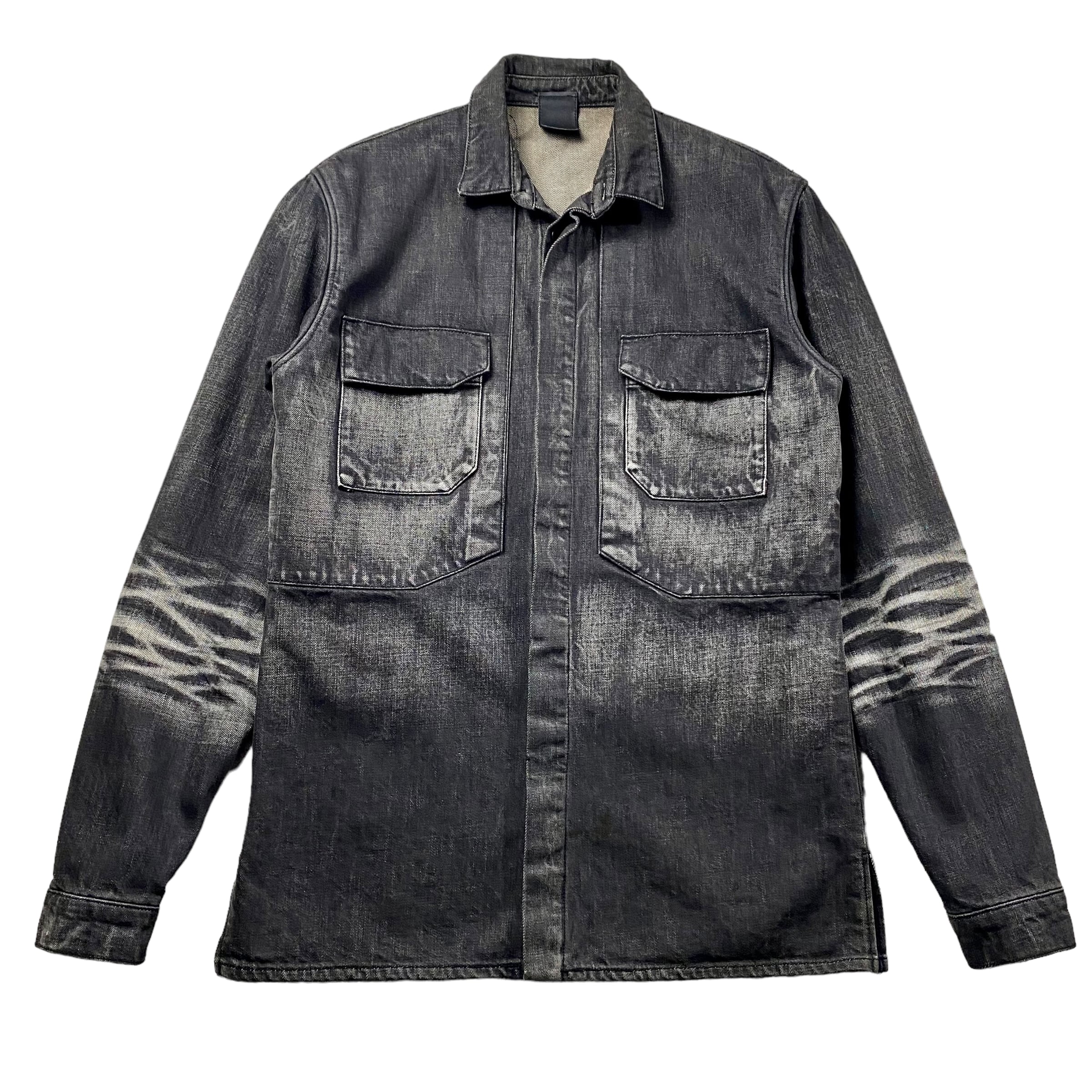 DIOR HOMME by Hedi Slimane black denim shirt jacket “follow me” | NOIR  ONLINE powered by BASE