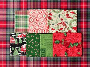 Moda Holiday Cheer クリスマスカットクロスセット2｜22×54cm