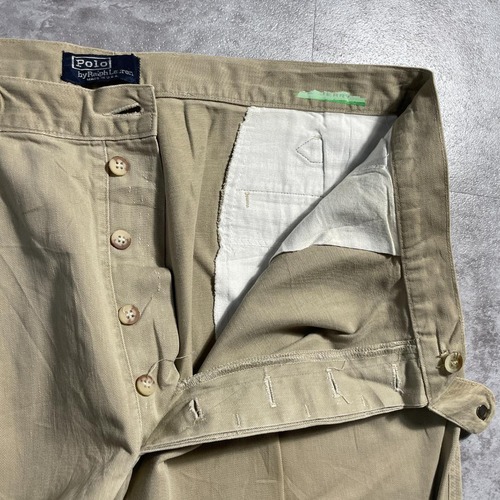 80-90s Ralph Lauren USA製 w36 ブラウンチノパンツ 詳細写真11