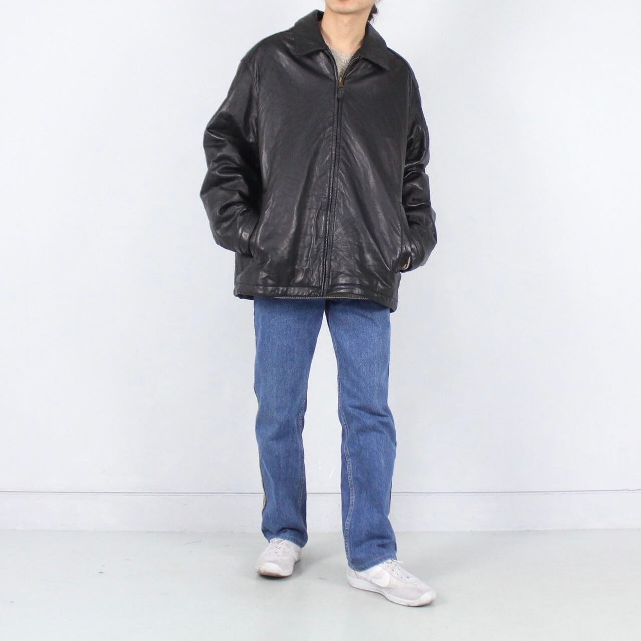 1990's DOCKERS ラムレザー もちもち スウィングトップブルゾン 1990's DOCKERS ラムレザー もちもち スウィングトップブルゾン