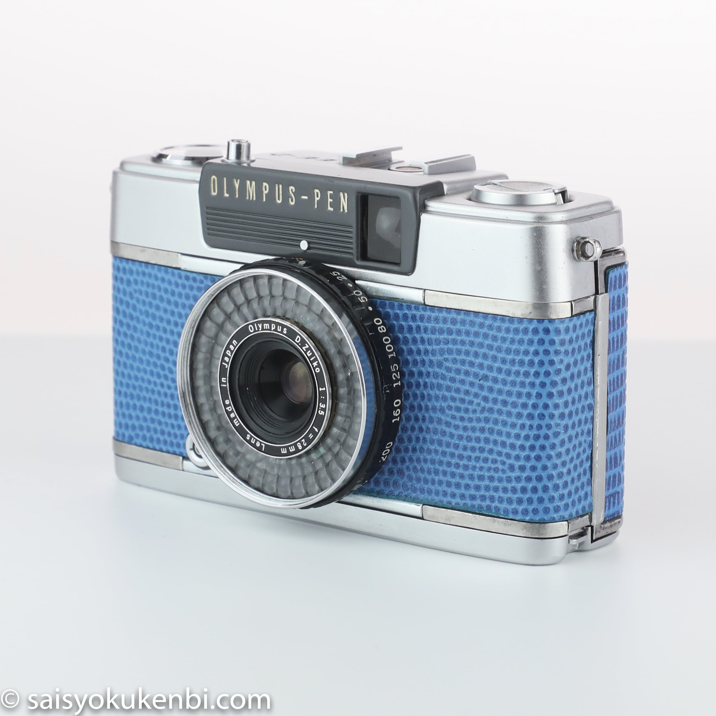 【美品　整備済】ブルー　OLYMPUS PEN EED ハーフフレームカメラ