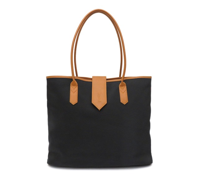Yves Saint Laurent / イヴサンローラン YSLロゴ 型押し PVC×本革 レザー 肩掛け トートバッグ ショルダーバッグ