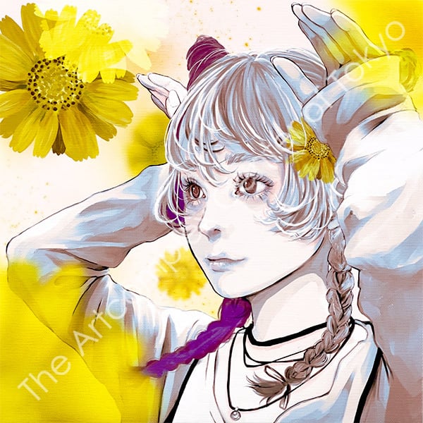 西瓜 みい「ウサギギクの愛嬌」