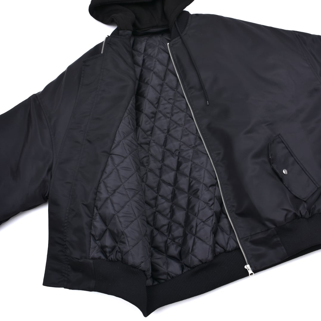 X BACK LOGO フードMA-1 | VOLCAN&APHRODITE