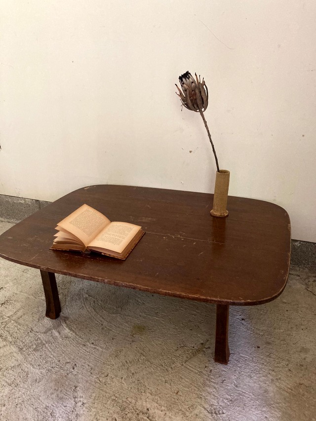 古木の折り畳みローテーブル　(古家具)