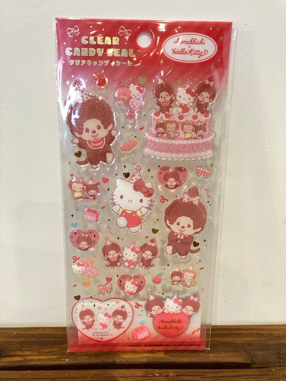 サンリオ×モンチッチ モンチッチ×ハローキティ パーティー クリアキャンディシール MO-CS