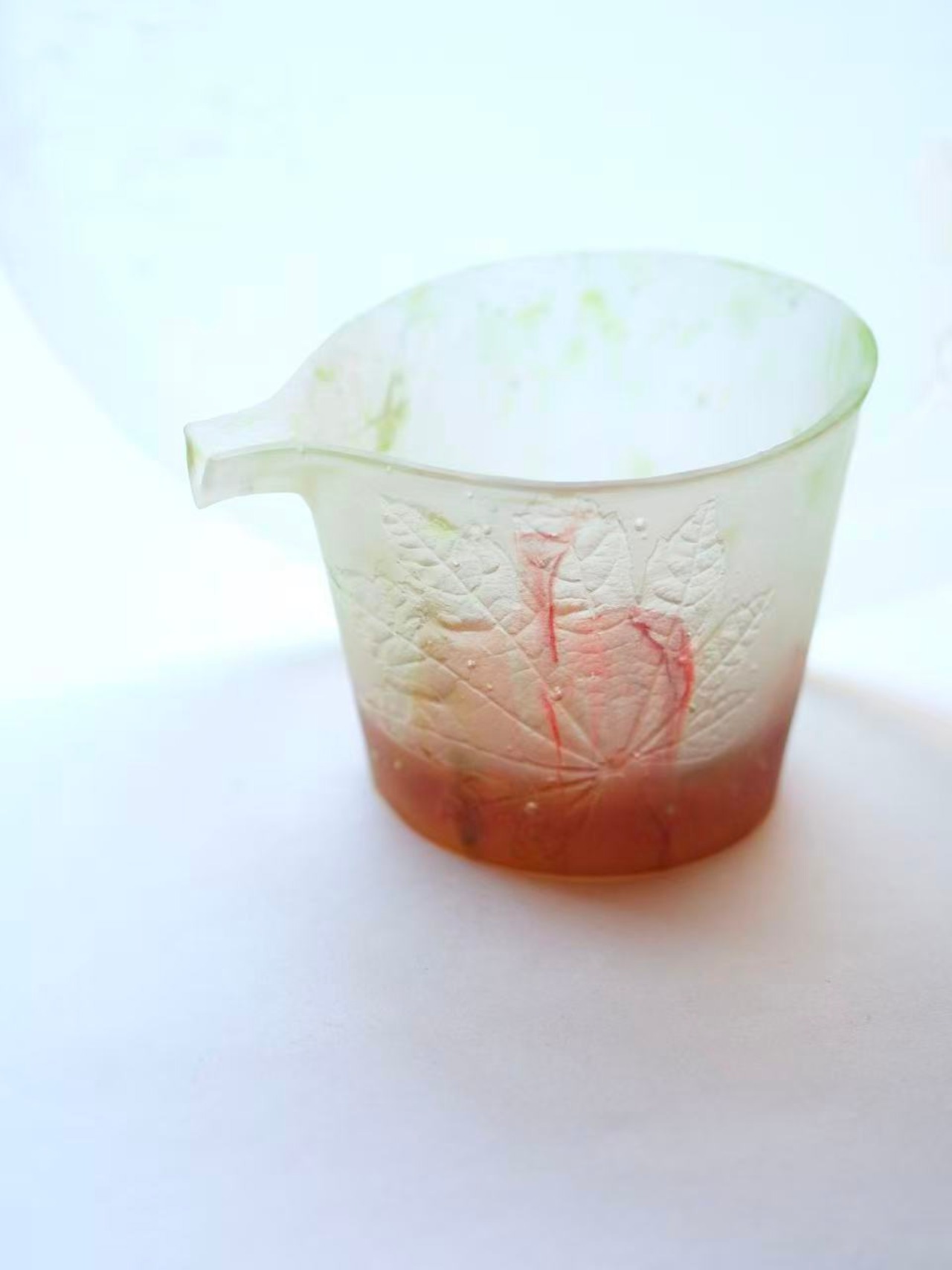 王承龍 Wang Chenglong - 片口「もみじ」 glass pitcher