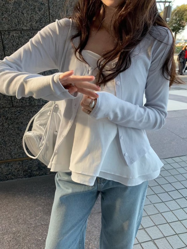 (予約) pretty young thing / Heart smock sleeveless top 3color　