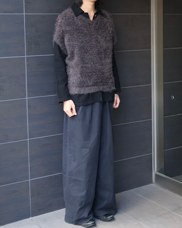 shaggy knit vest