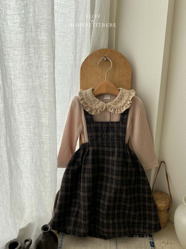 ˗ˏˋラスト1点♡ ˎˊ˗ 【 即納 】 2025冬新作 monpetitbebe モンプチベベ レブワンピース チェック柄 (kids)