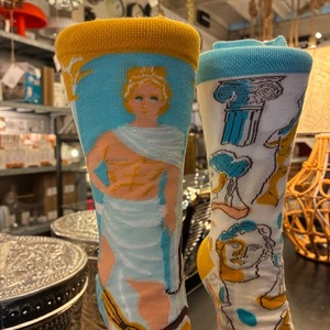 TOPANGA SOCKS Lady's　Asymmetry Socks Greek mythology　アシンメトリーソックス　ギリシャ神話　靴下　レディース　クルーソックス　