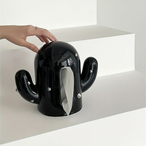 サボテンの形のティッシュボックス 2色展開 ティッシュボックス