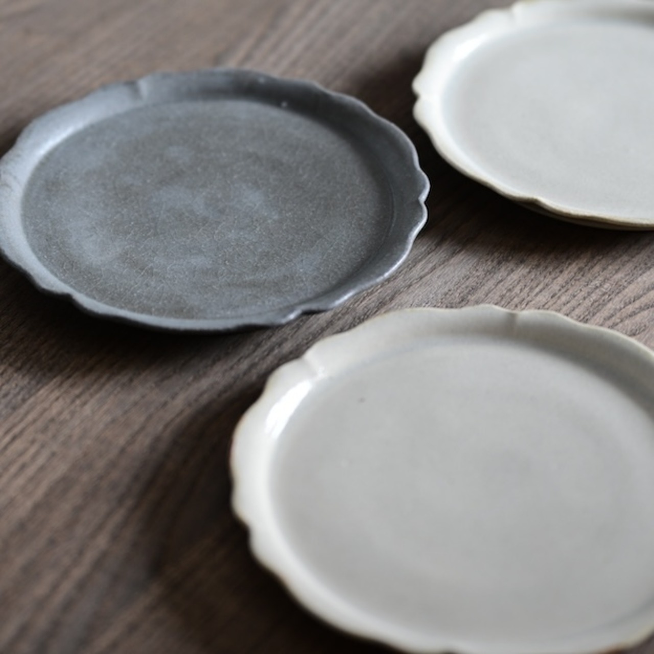 たくまポタリー　6寸プレート 輪花　(1枚) ：　2104700000211