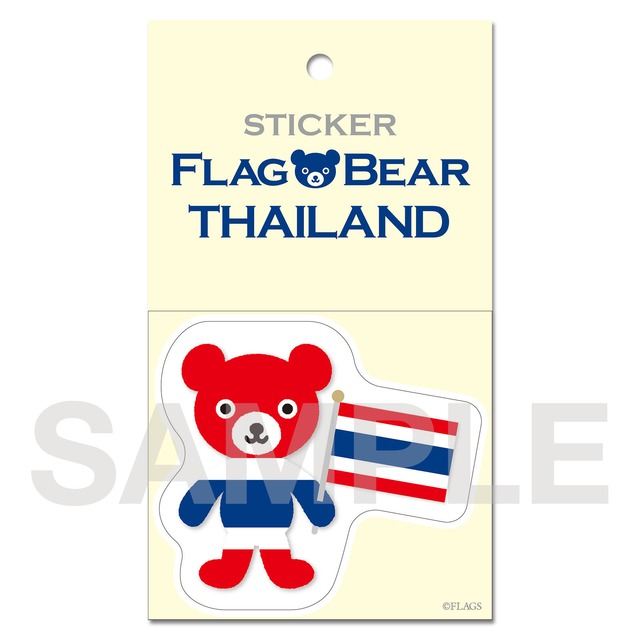 FLAG BEAR STICKER ＜THAILAND＞ タイ （大（L））