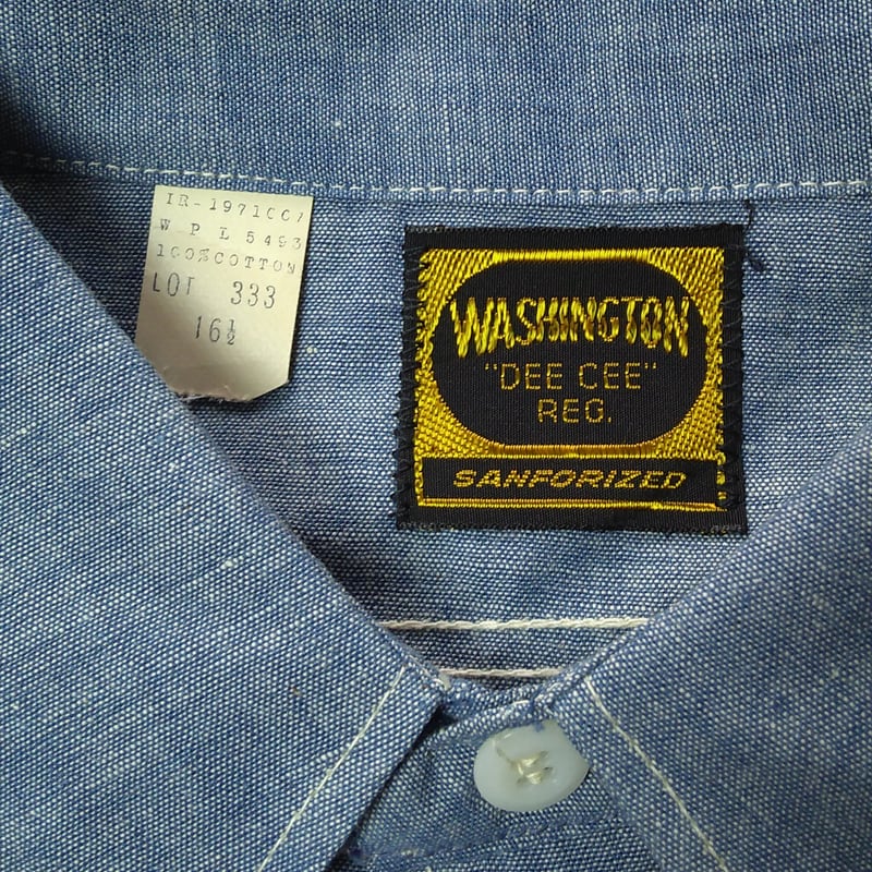 Dead-Stock 60s～ WASHINGTON DEE CEE Chambray Work Shirt 16 1/2