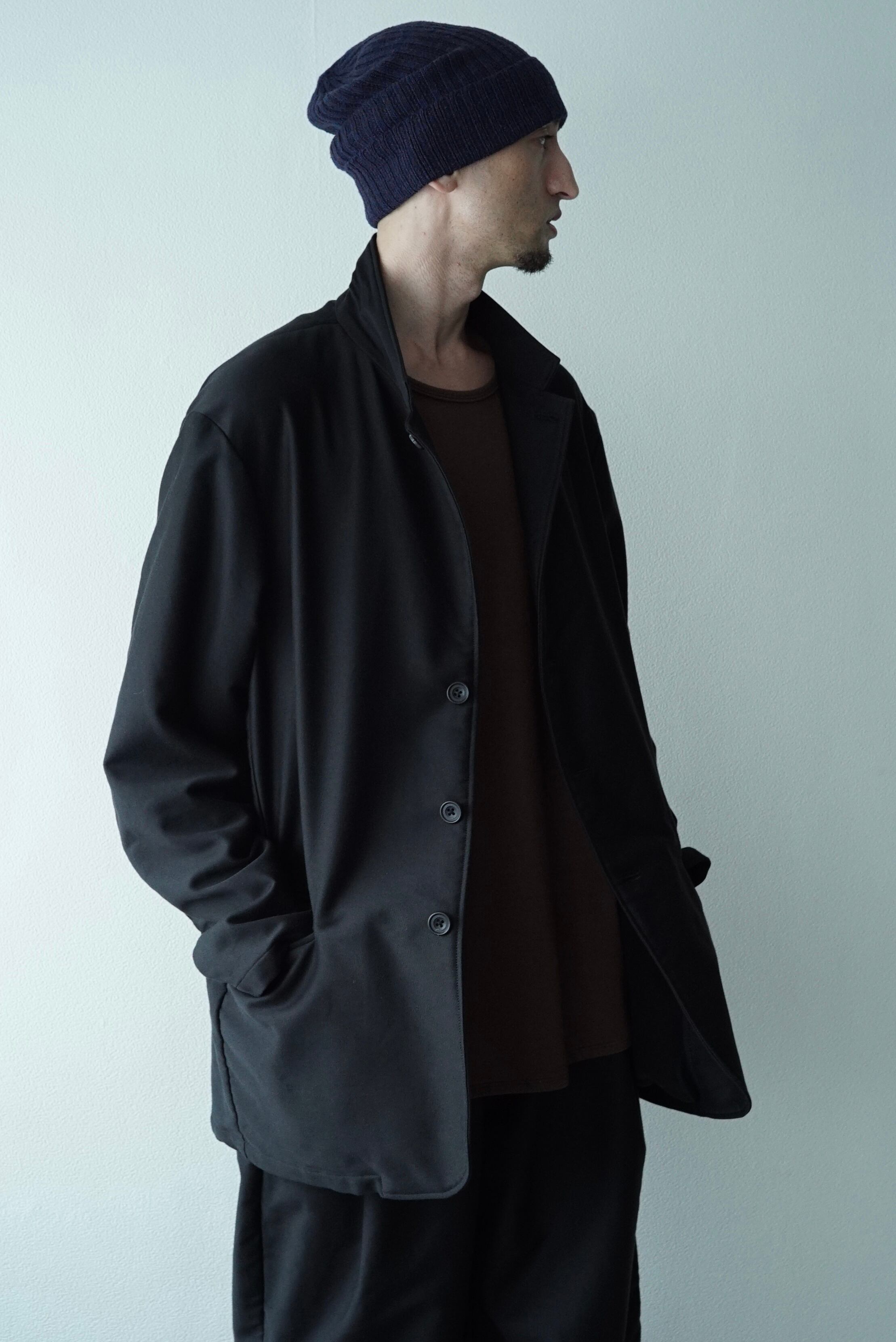 Cotton/Silk Mole Skin / Classic Jacket (Brushed_BLACK) | C O L I N A