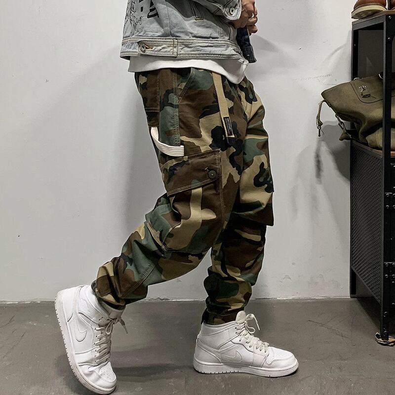 迷彩柄パンツ ポケットカジュアルスプリング ストリート 春物 Xu_Tailang4900789623