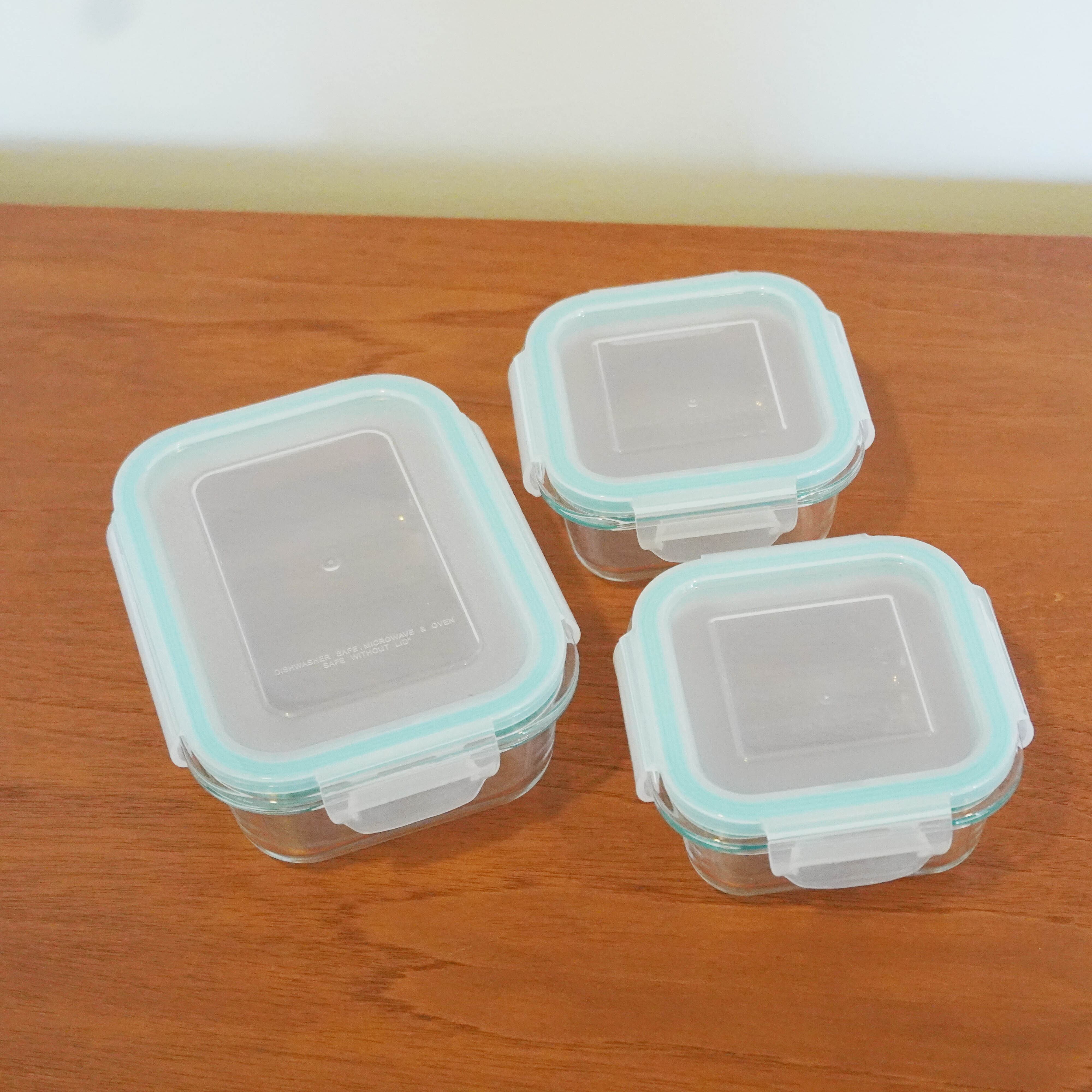 〈クラルテ〉耐熱ガラス製 保存容器3点セット