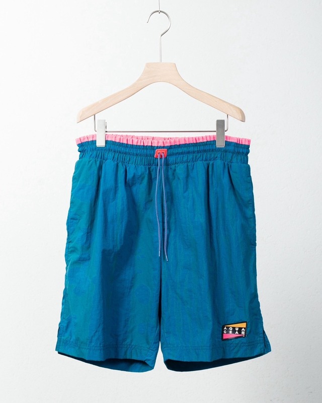 "NIKE AQUA GEAR" abstract nylon shorts