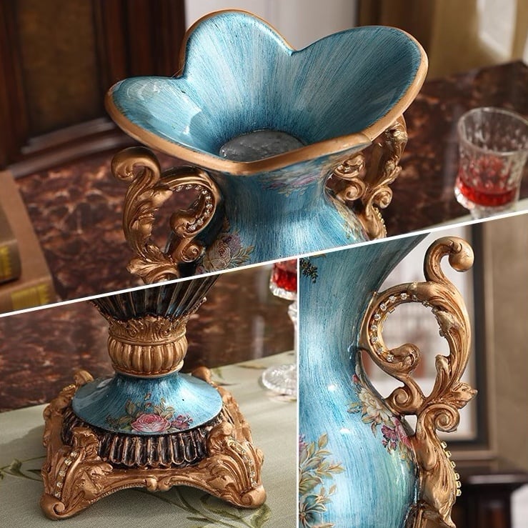 花瓶 アンティーク 生花 おしゃれ 北欧 ヨーロッパ 丸 大きいサイズ