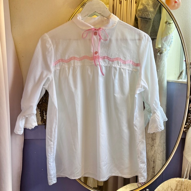 【sale】pink ribbon blouse